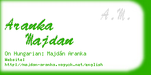 aranka majdan business card