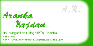 aranka majdan business card